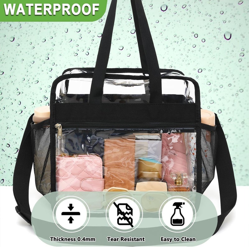 Fammart Clear Beach Bag for Women, Clear Tote Bag with Zipper for Stadium Events, Sports, Concerts, Work - Image 4